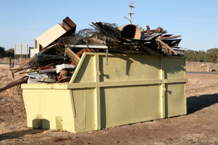 red dumpster